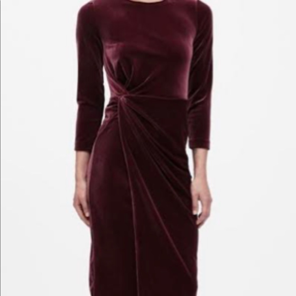 Classic black velvet dress